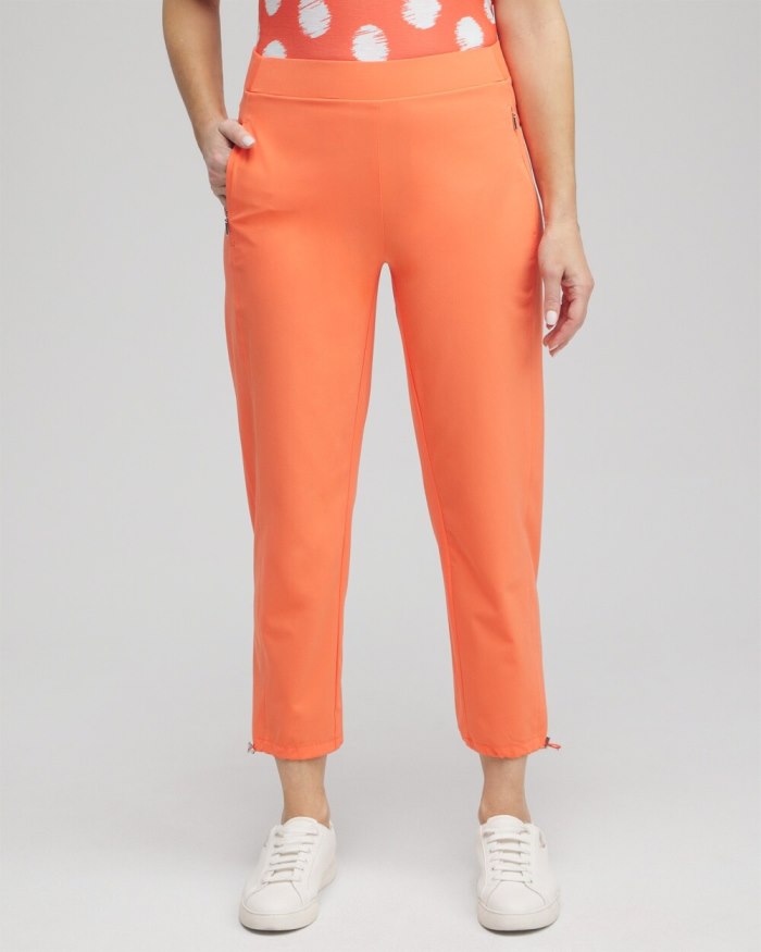 Chicos Zenergy UPF Neema Bungee Cropped Pants - Nectarine