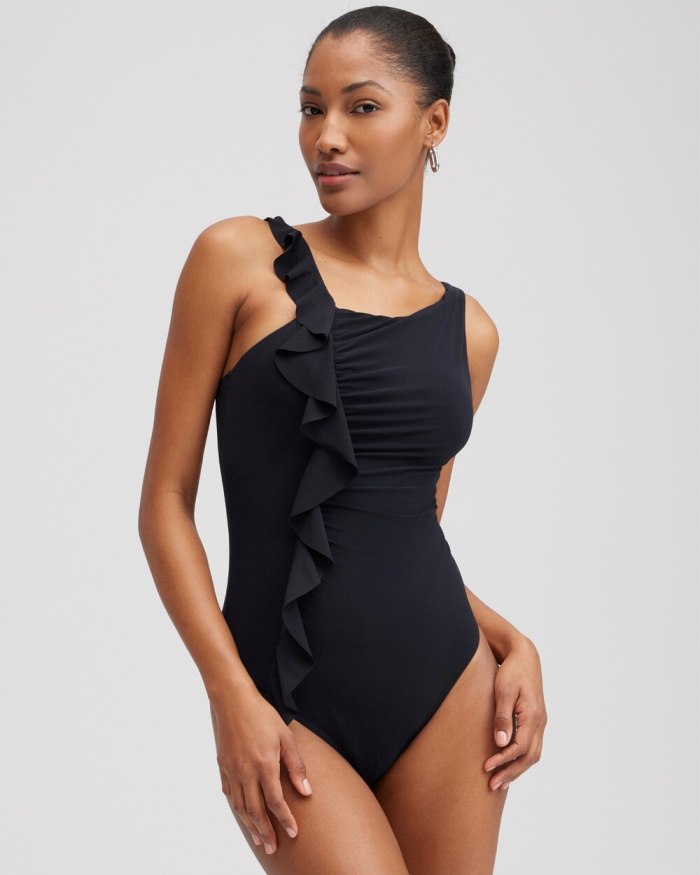 Chicos Magicsuit Cascade Lexi One Piece Swimsuit - Navy