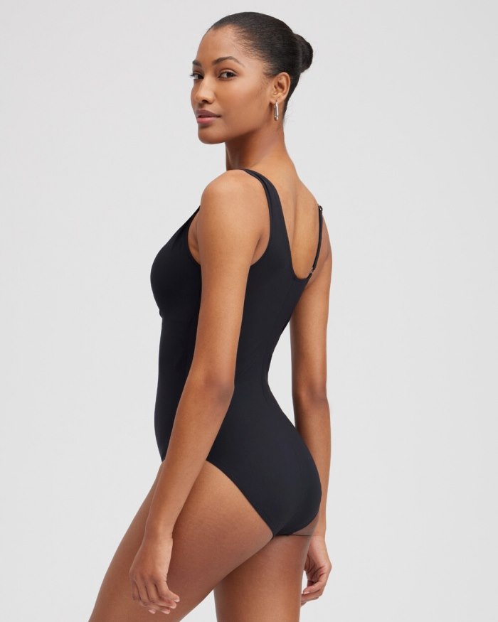 Chicos Magicsuit Cascade Lexi One Piece Swimsuit - Navy