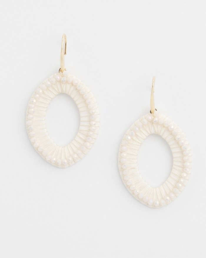 Chicos No Droop White Navette Earrings - Alabaster