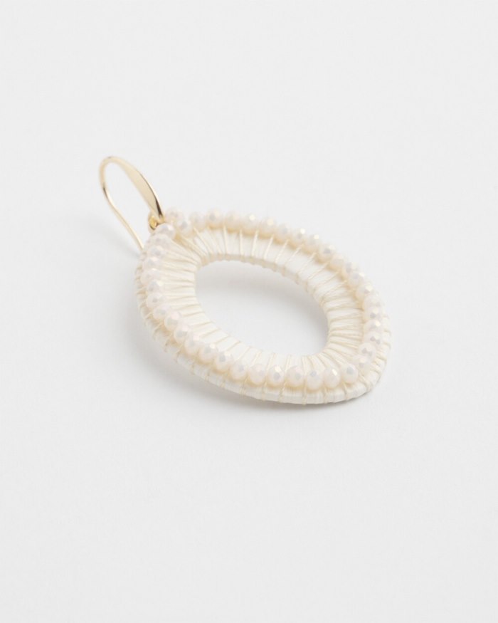 Chicos No Droop White Navette Earrings - Alabaster