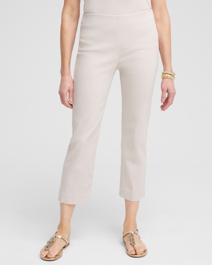 Chicos Juliet Straight Cropped Pants - Smokey Taupe