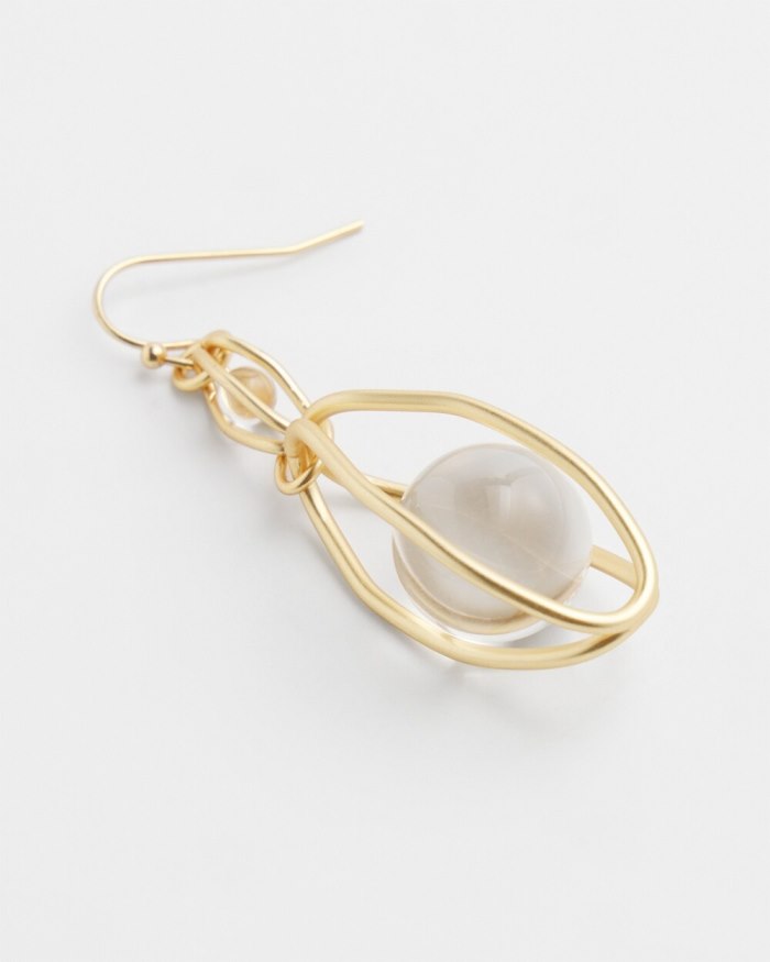 Chicos Lucite Bulb Drop Earring - Gold