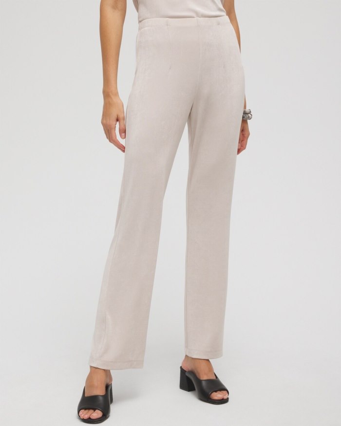 Chicos Travelers No Tummy Pants - Smokey Taupe