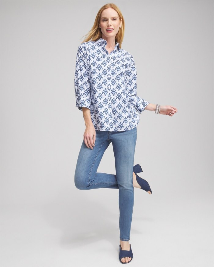 Chicos Pull-on Jeggings - Aquaria Indigo