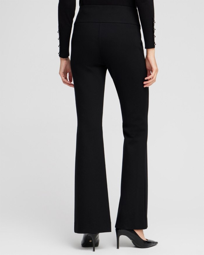 Chicos Ponte Ultra Flare Pants - Black