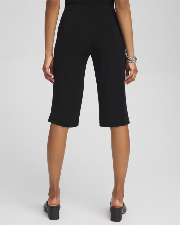 Chicos Travelers Classic Bermuda Lake Shorts - Black