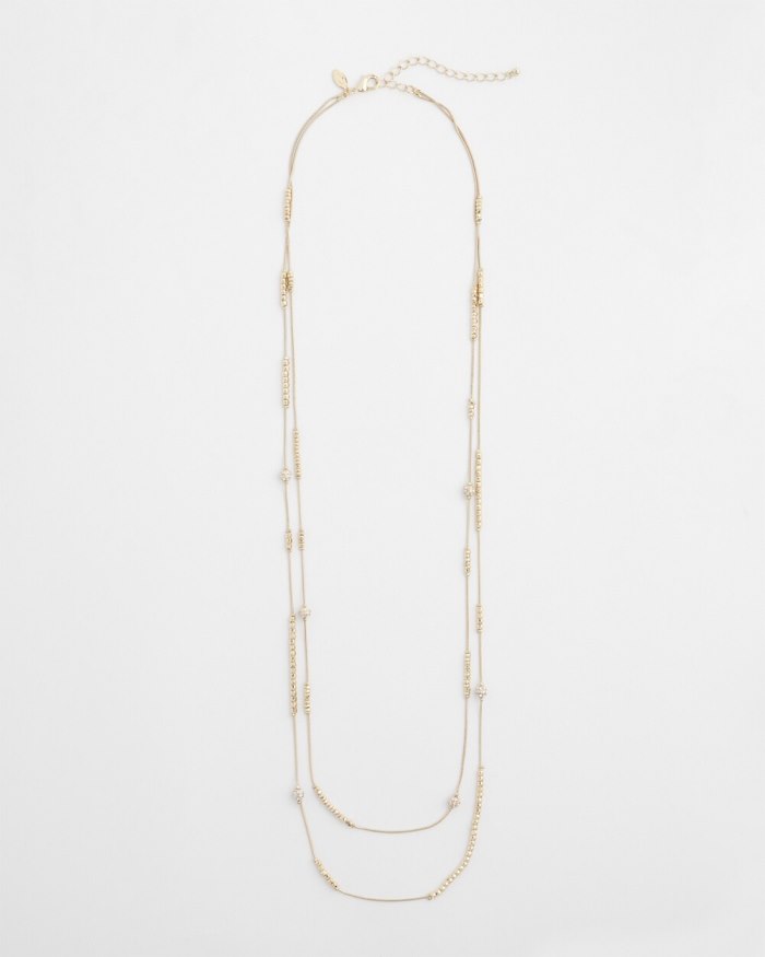 Chicos Hexie Multi-Strand Necklace - Gold