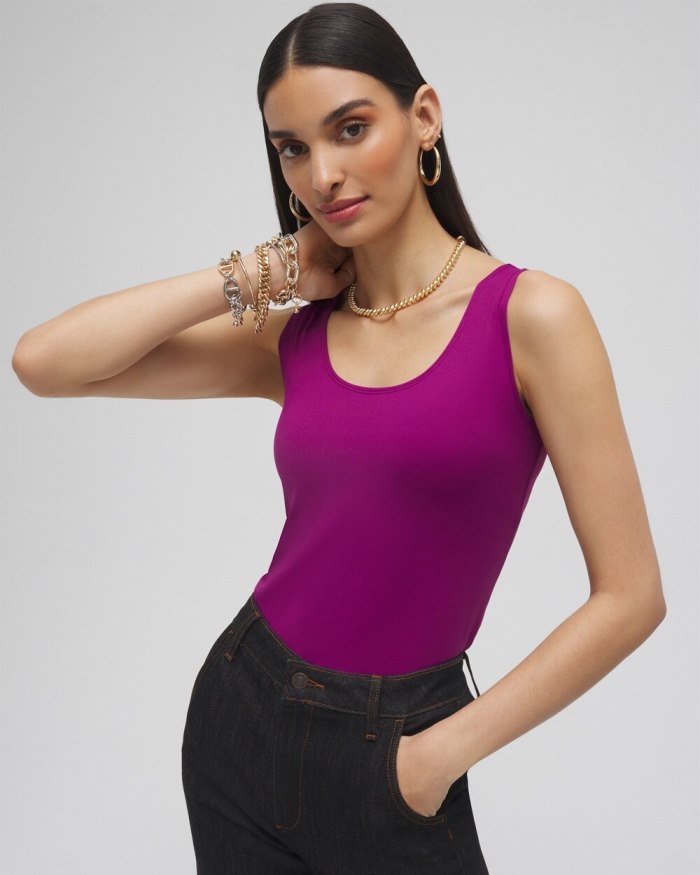 Chicos Microfiber Tank - Fresh Plum