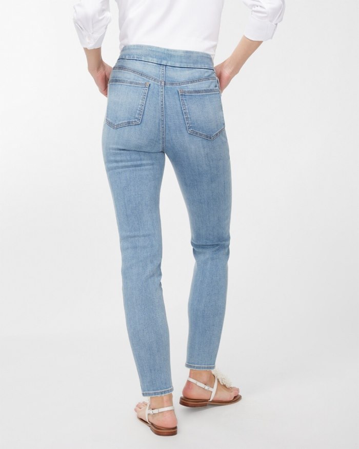 Chicos Pull-On Ankle Jeggings - Castlebar Indigo