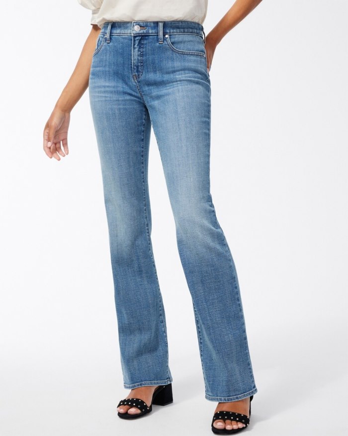 Chicos Girlfriend Flare Jeans - Clyde Road Indigo