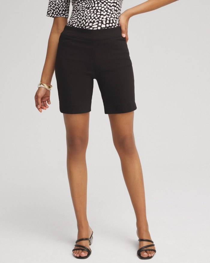 Chicos So Slimming Brigitte Slim Shorts - 7" - Black