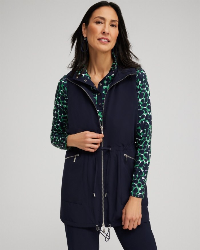 Chicos Zenergy UPF Neema Anorak Vest - Classic Navy