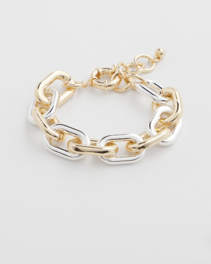 Chicos Mixed Metal Link Bracelet - Mixed Metals