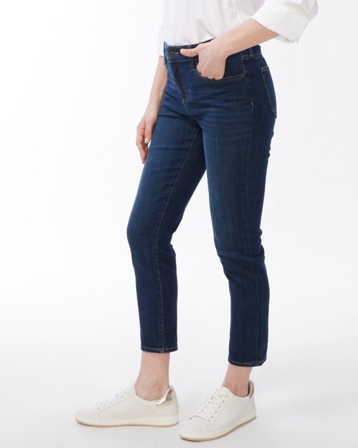 Chicos So Slimming Girlfriend Ankle Jeans - Rainier Indigo