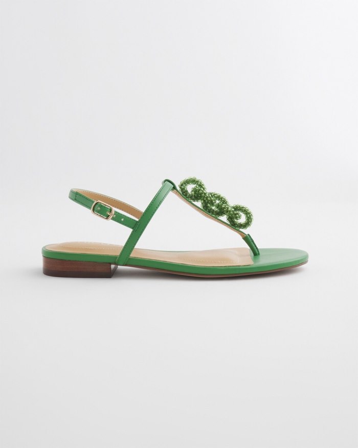 Chicos T-Strap Sandals - Green