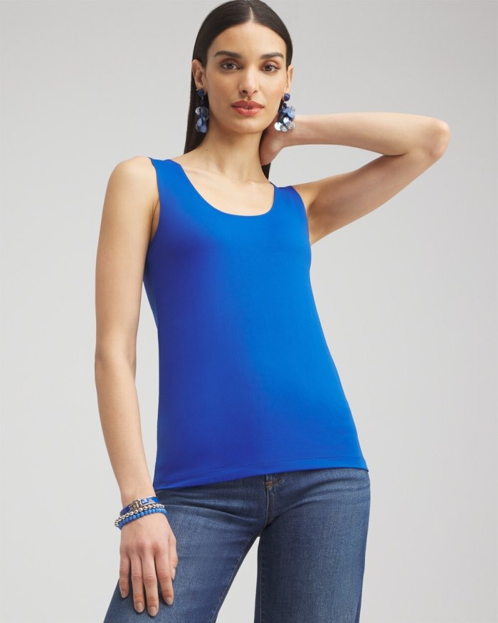 Chicos Microfiber Tank - Intense Azure