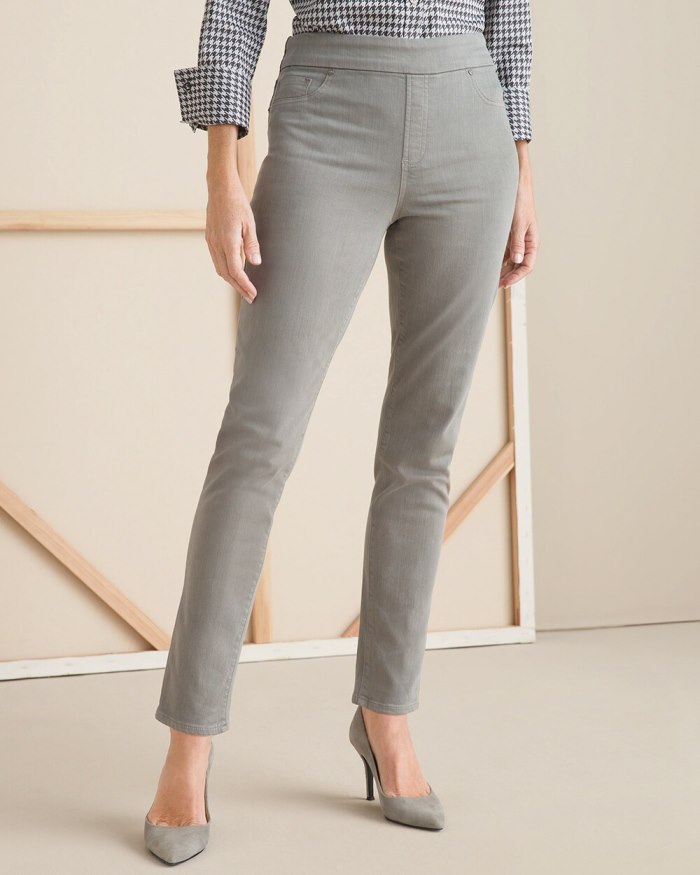 Chicos Denim Pull-On Jeggings - Soapstone Gray