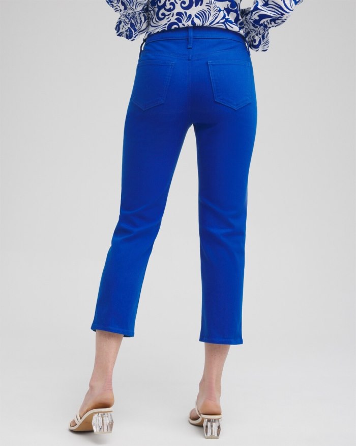 Chicos Girlfriend Cropped Jeans - Intense Azure