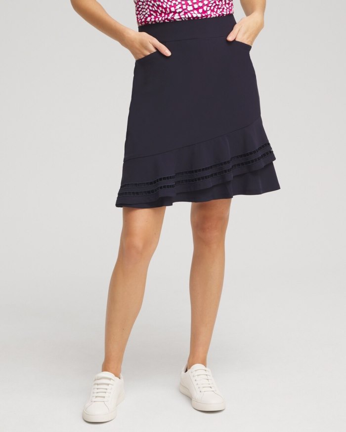 Chicos Zenergy Neema Trimmed Skort - Classic Navy