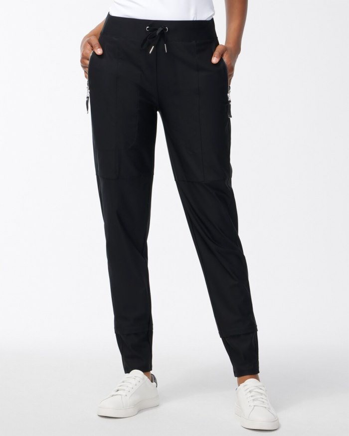 Chicos Zenergy Seam Detail Stretch Pants - Black