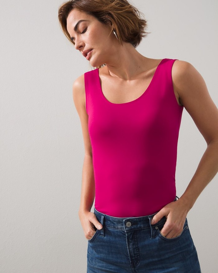 Chicos Microfiber Tank - Very Cherry