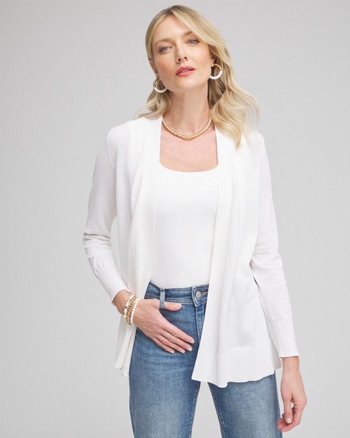 Chicos Summer Romance Cardigan - Alabaster