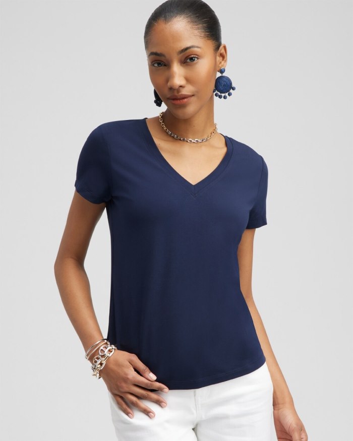 Chicos V-neck Perfect Tee - Classic Navy