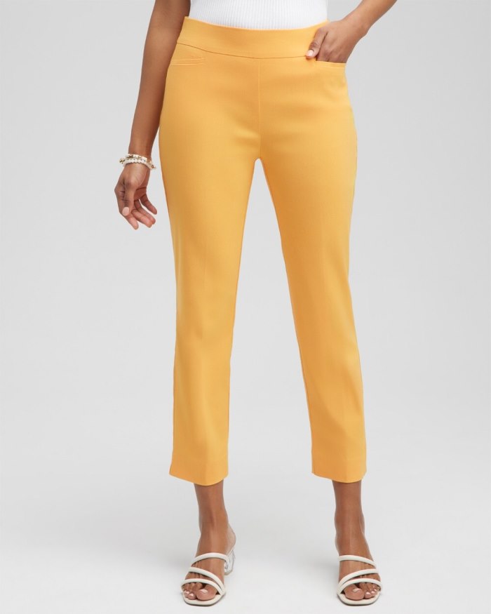 Chicos Brigitte Slim Cropped Pants - Mango Sorbet