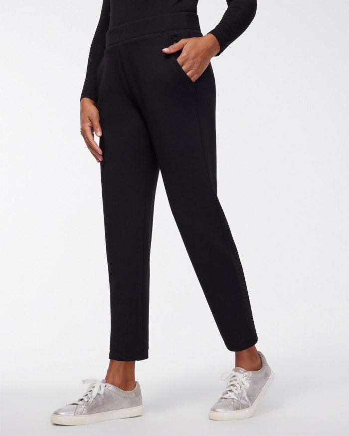 Chicos Zenergy Scuba Tapered Ankle Pants - Black