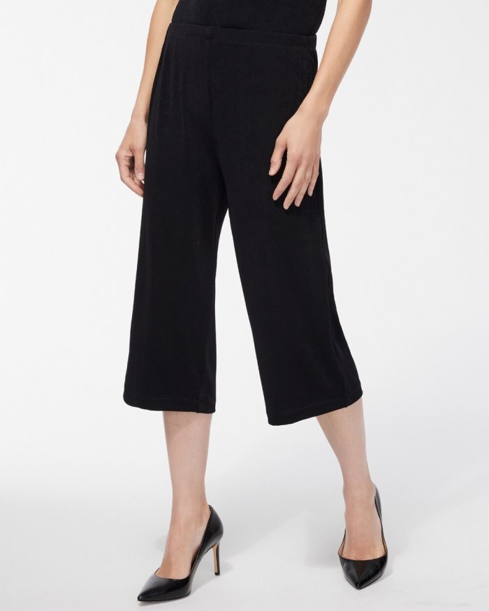 Chicos Travelers Classic Meredith Cropped Pants - Black