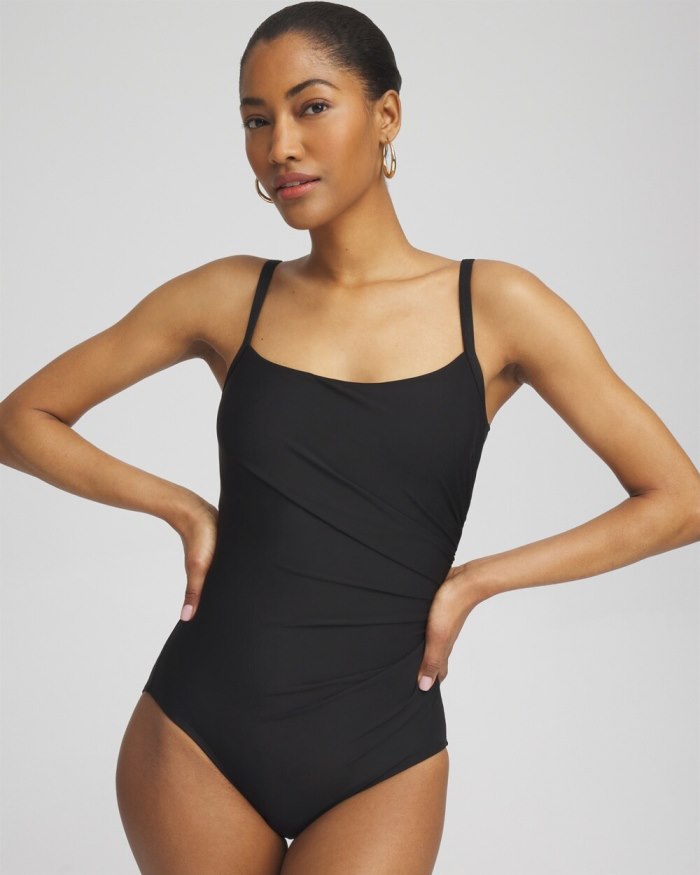 Chicos Miraclesuit Rock Solid Starr Swimsuit - Black