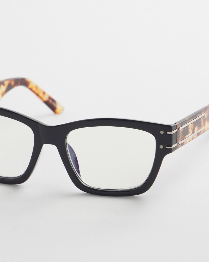 Chicos Black & Faux Tort Readers - Tortoise