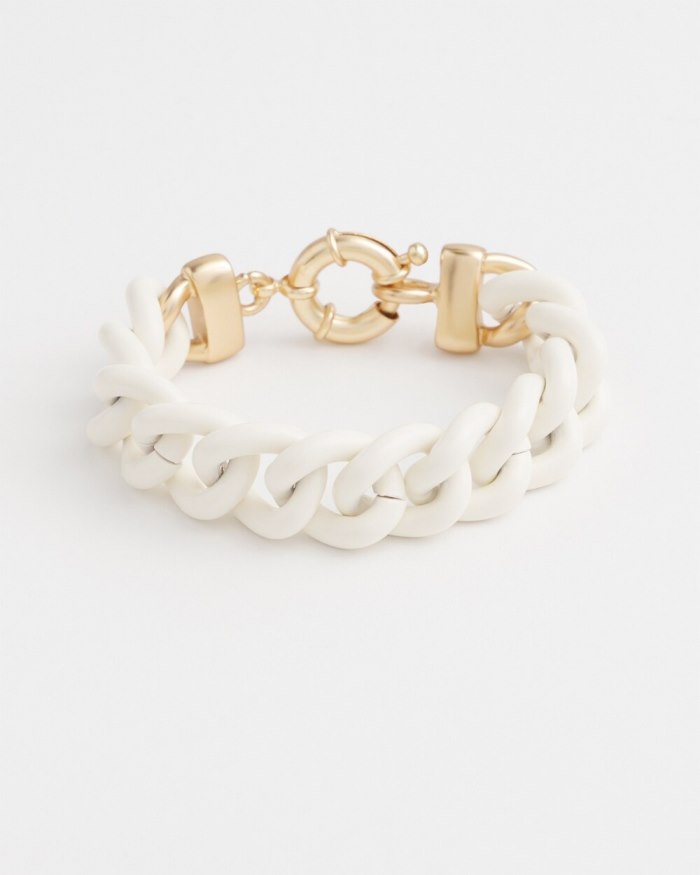 Chicos White Links Bracelet - White