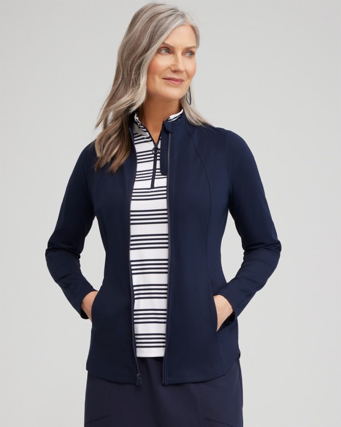 Chicos Zenergy Seamed Jacket - Classic Navy