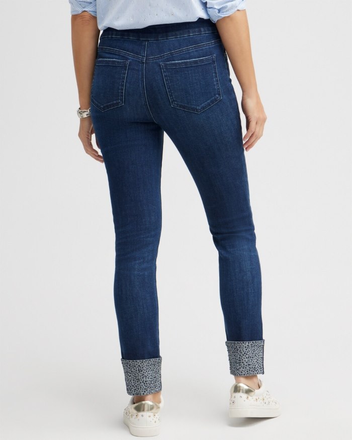 Chicos Stone Cuff Pull-on Jeggings - Castor Street Indigo