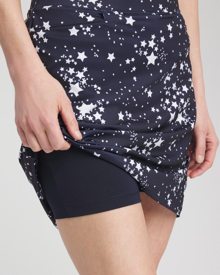 Chicos Zenergy UPF Knit Stars Skort - Classic Navy