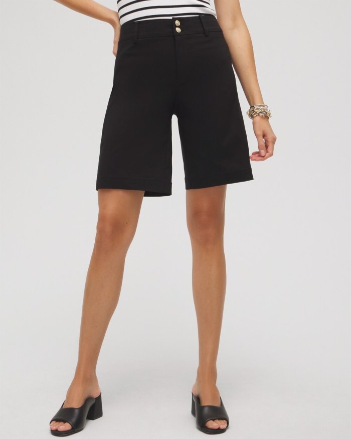 Chicos Trapunto Shorts - Black