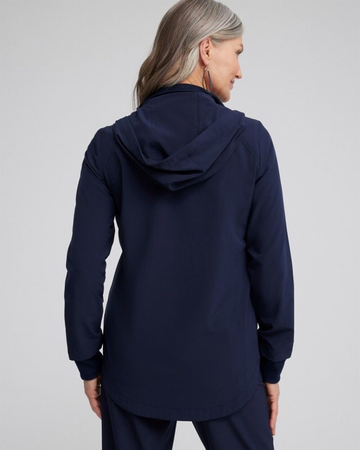 Chicos Zenergy UPF Neema Rib Mix Jacket - Classic Navy