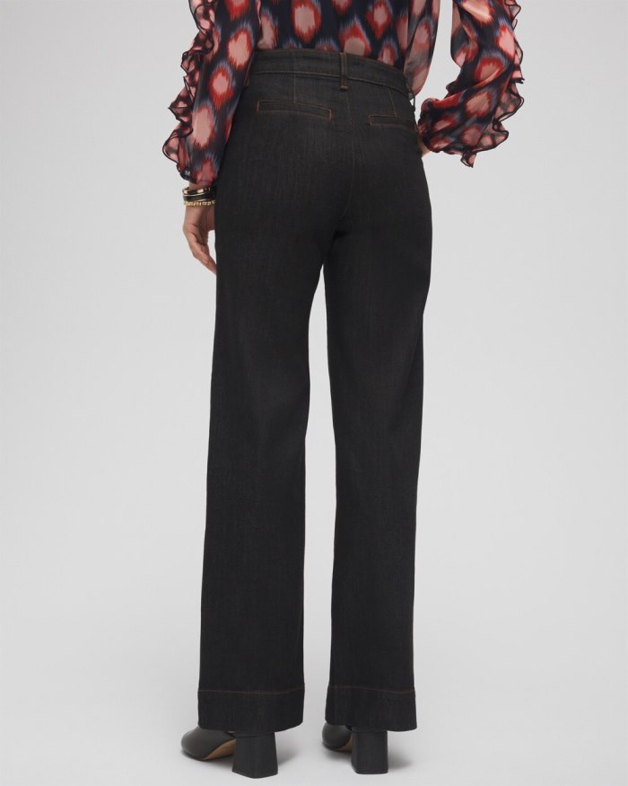 Chicos High Rise Wide Leg Jeans - Midnight Rinse