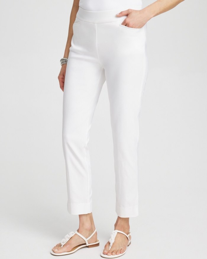 Chicos Brigitte Slim Ankle Pants - Alabaster