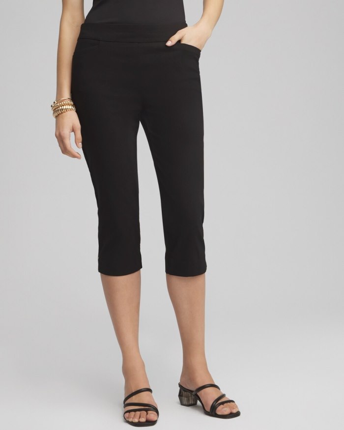 Chicos Brigitte Rivet Capris - Black