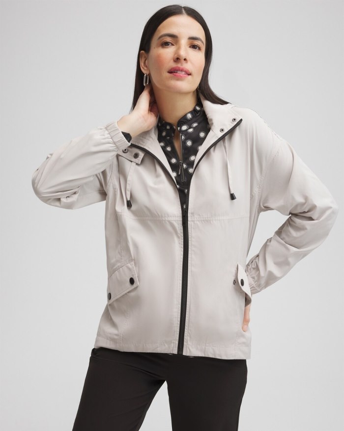 Chicos Zenergy Water Repellent Jacket - Smokey Taupe