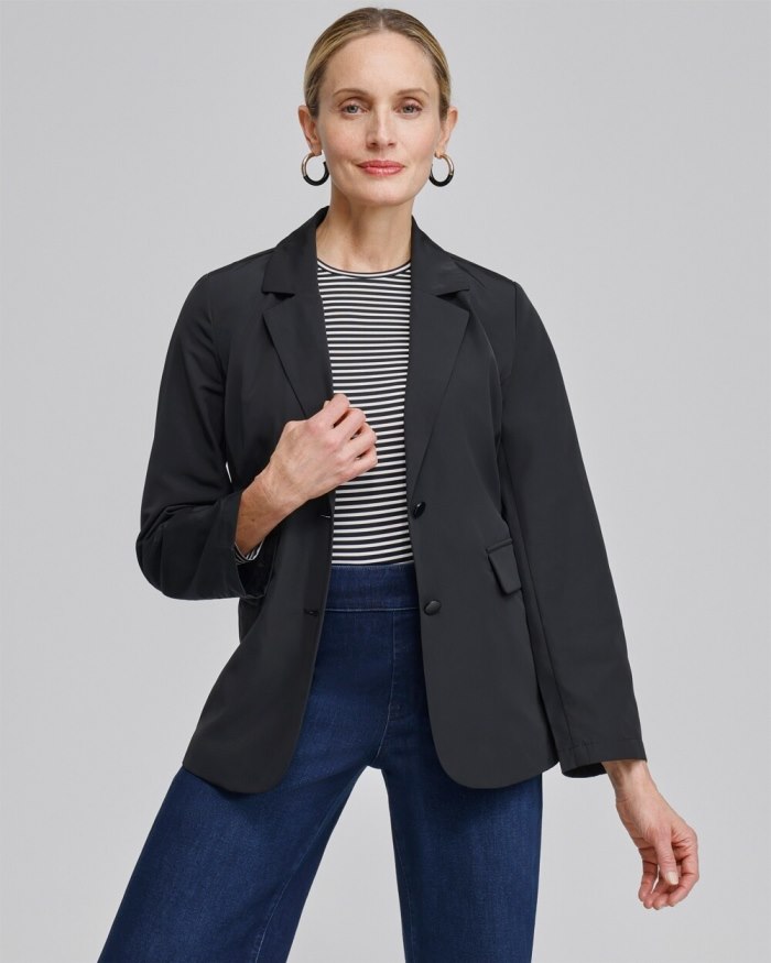 Chicos Zenergy Water Repellent Blazer - Black