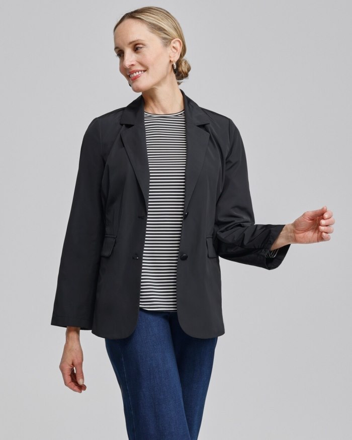 Chicos Zenergy Water Repellent Blazer - Black