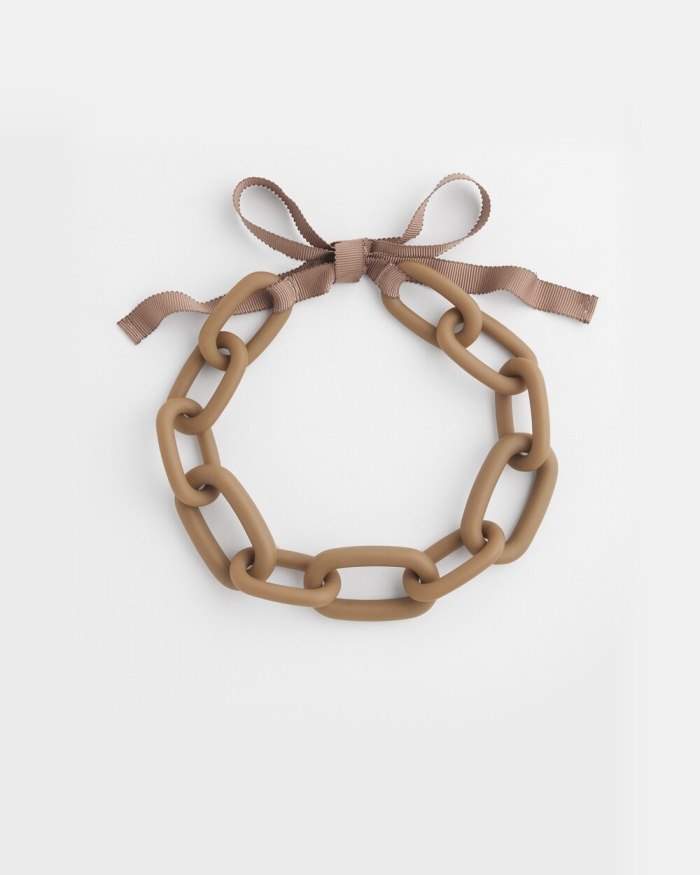 Chicos Neutral Links Necklace - Smokey Taupe