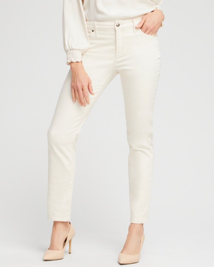 Chicos So Slimming Girlfriend Ankle Jeans - English Cream