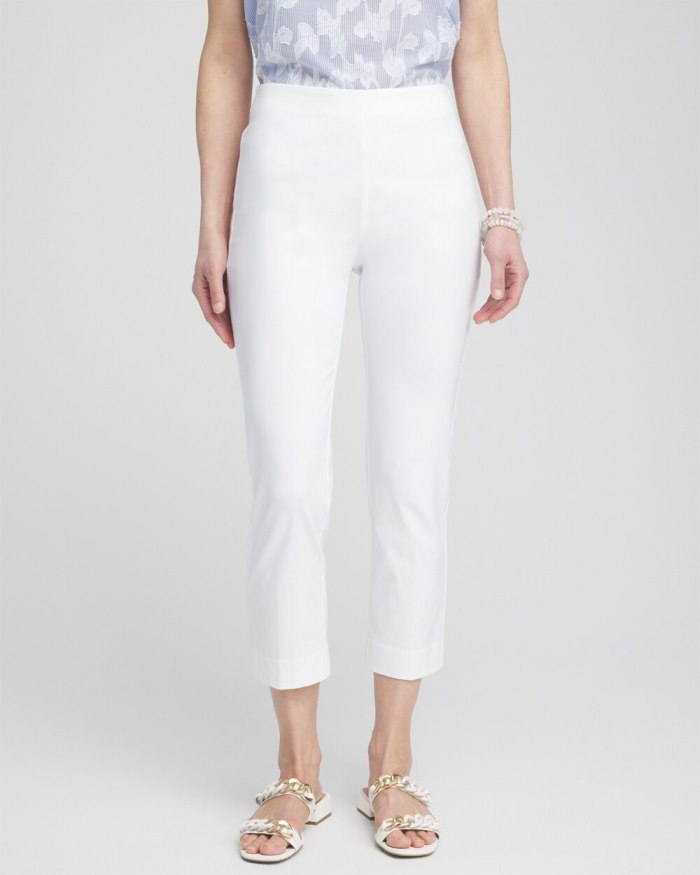 Chicos Juliet Straight Cropped Pants - Alabaster