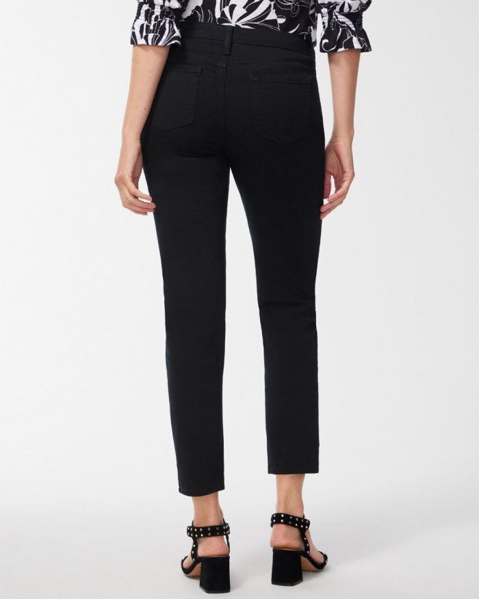 Chicos So Slimming Girlfriend Ankle Jeans - Black