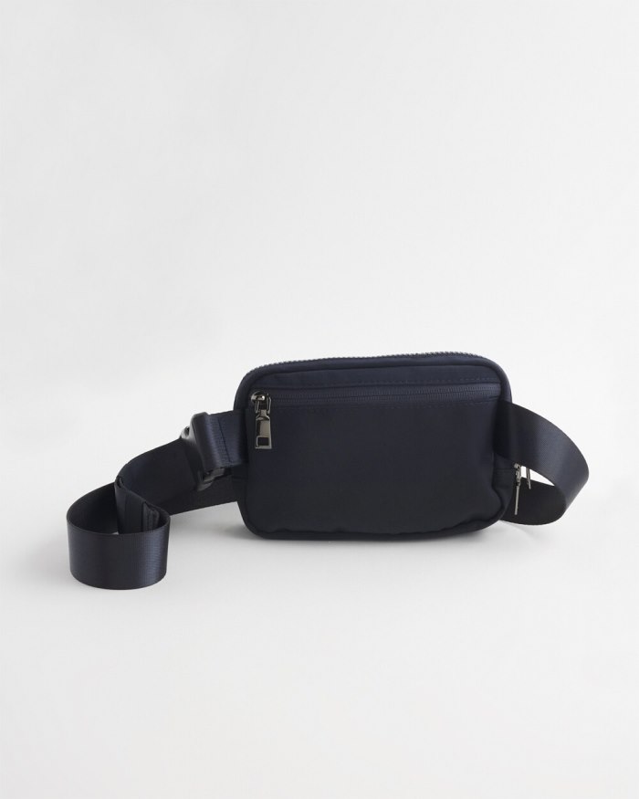 Chicos Neema Ruffle Belt Bag - Classic Navy